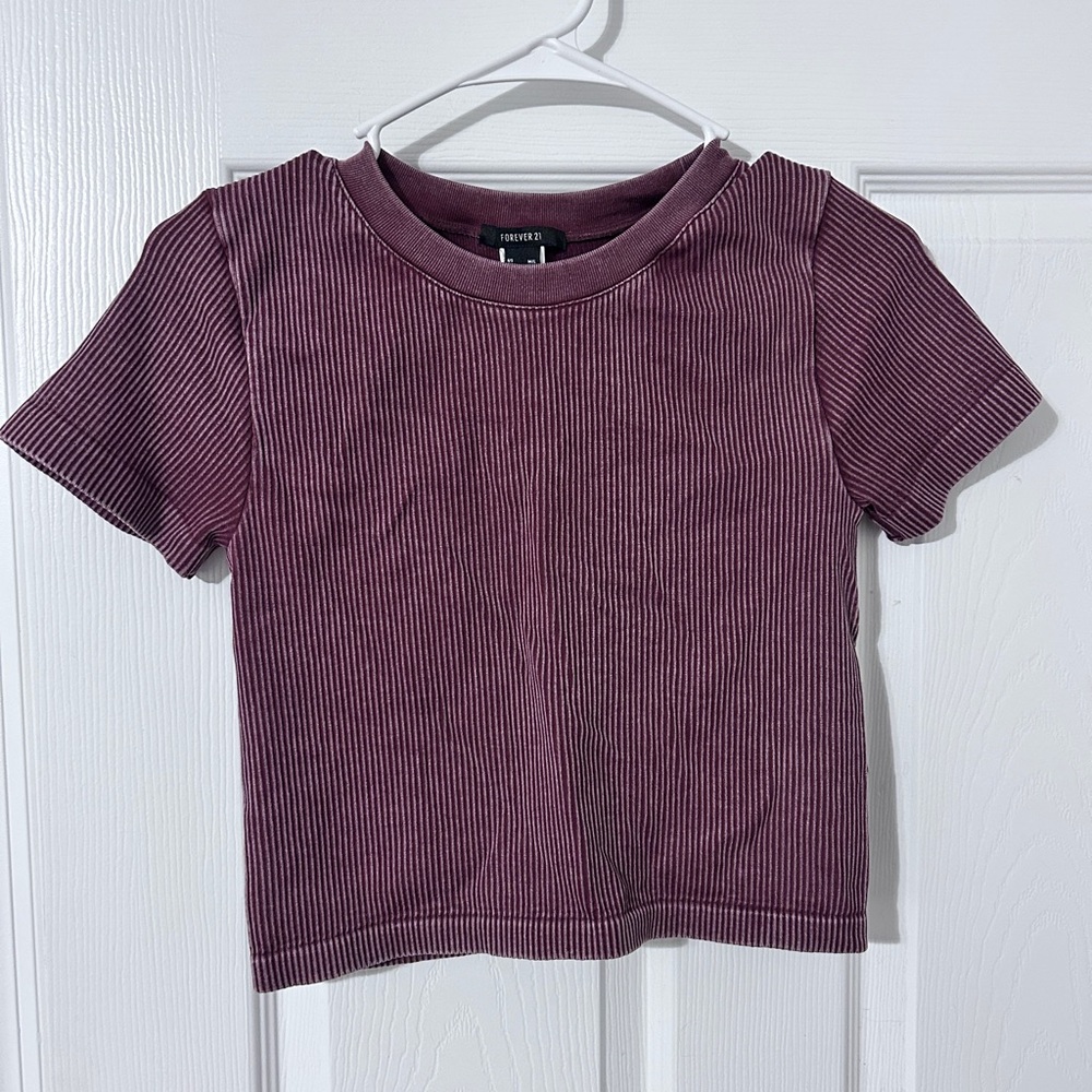 Forever 21 Ribbed Mauve Kids Tee
